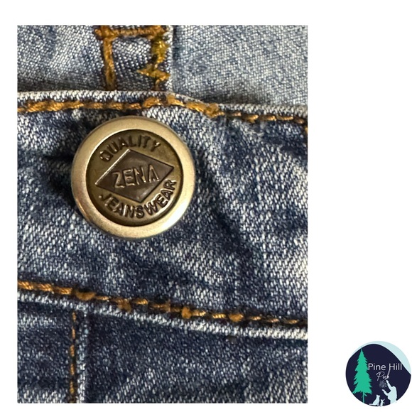 Vintage Y2K Zena Capri Jeans Womens 12 Blue Mid-rise Straight Leg Cuffed EUC - Picture 5 of 12